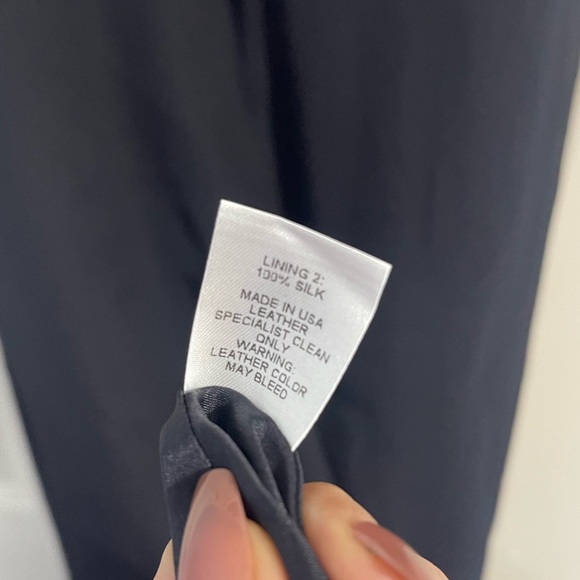 MASON by Michelle Mason Purple Iridescent Lambskin Leather and Silk Gown - Picture 8 of 11